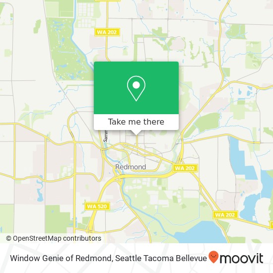 Mapa de Window Genie of Redmond