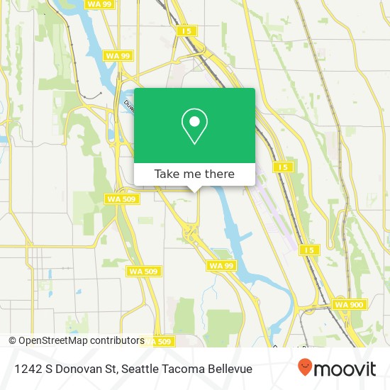 Mapa de 1242 S Donovan St