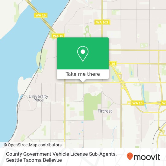 County Government Vehicle License Sub-Agents map