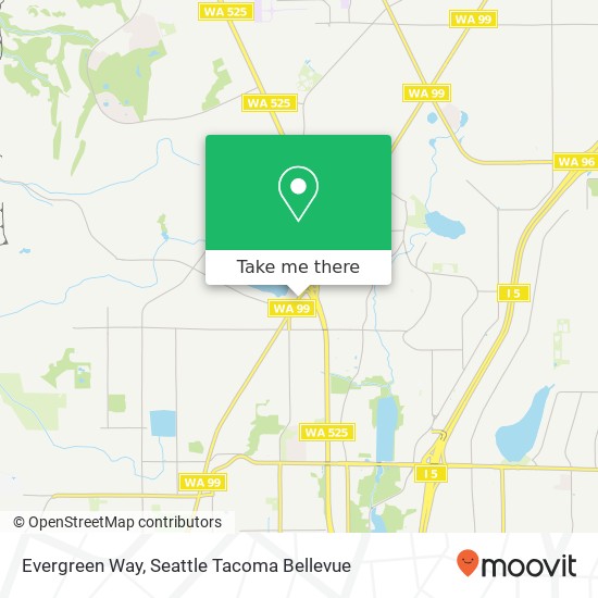 Evergreen Way map