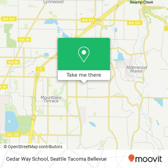 Cedar Way School map