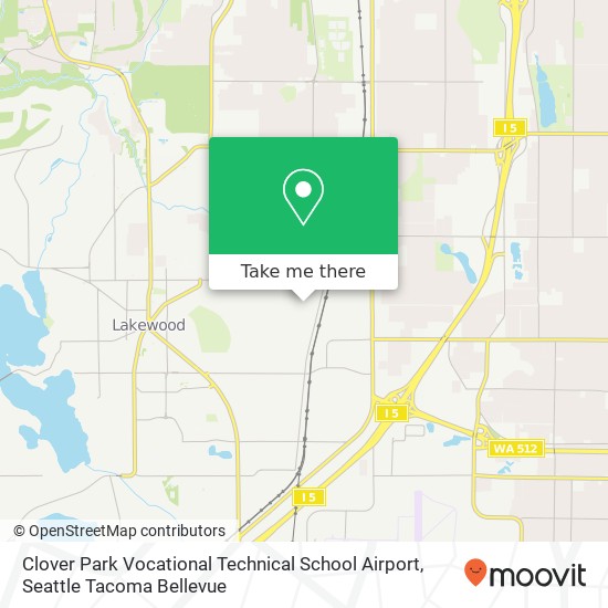 Clover Park Vocational Technical School Airport map