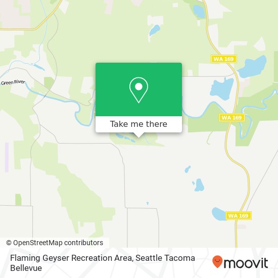 Flaming Geyser Recreation Area map