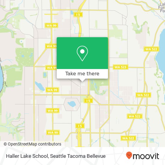 Haller Lake School map