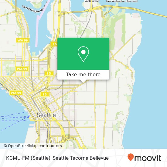 Mapa de KCMU-FM (Seattle)