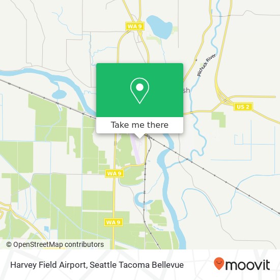 Harvey Field Airport map