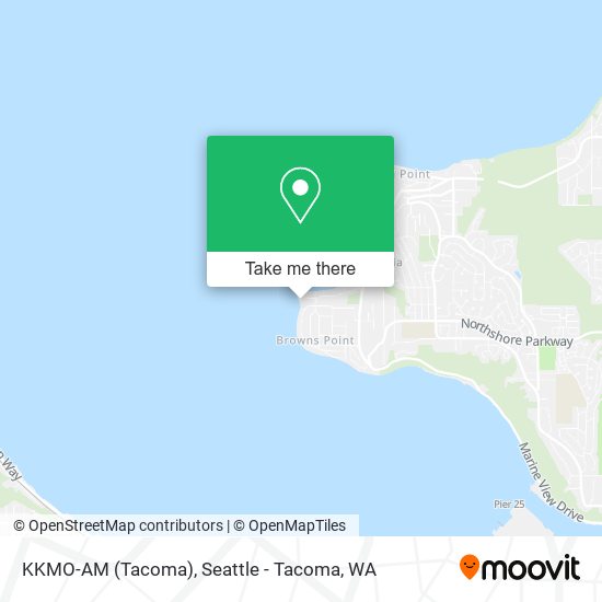 KKMO-AM (Tacoma) map