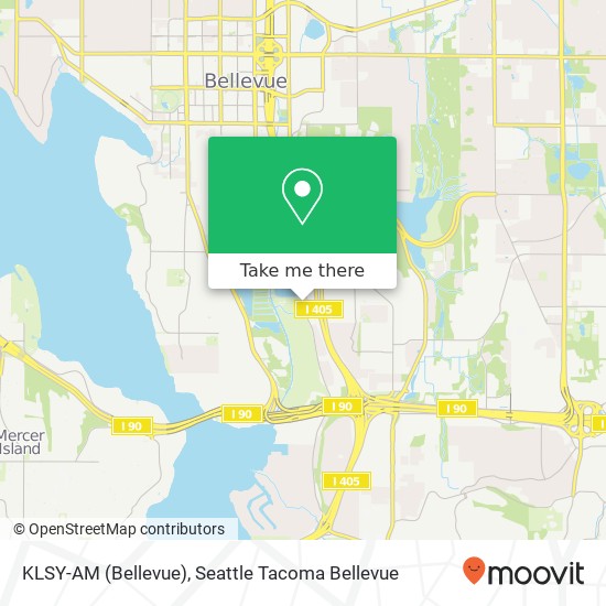 Mapa de KLSY-AM (Bellevue)