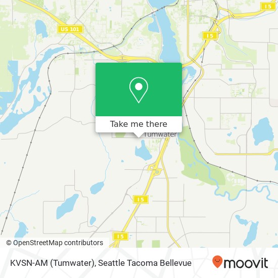 KVSN-AM (Tumwater) map