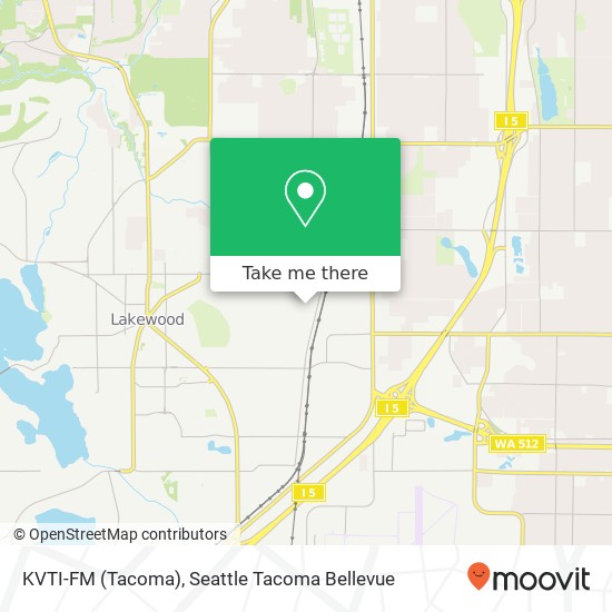 Mapa de KVTI-FM (Tacoma)