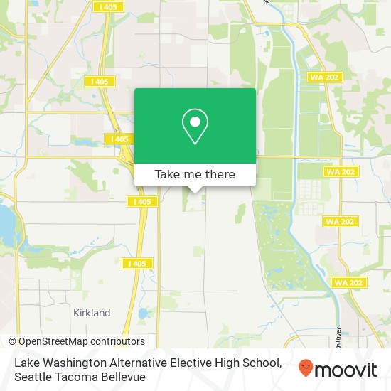 Mapa de Lake Washington Alternative Elective High School