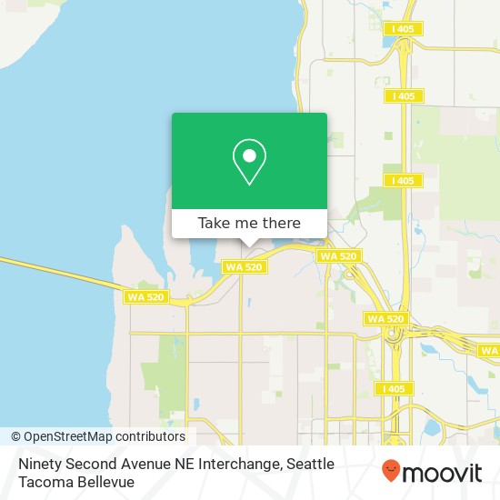 Ninety Second Avenue NE Interchange map