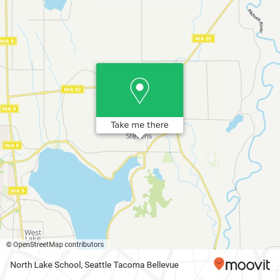 North Lake School map