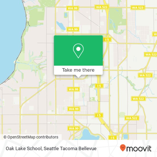 Mapa de Oak Lake School