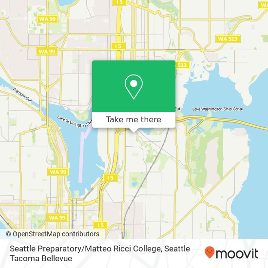 Mapa de Seattle Preparatory / Matteo Ricci College