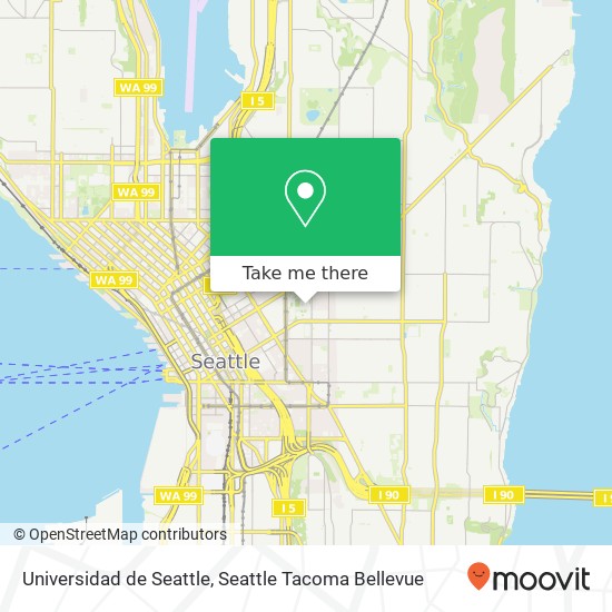 Mapa de Universidad de Seattle