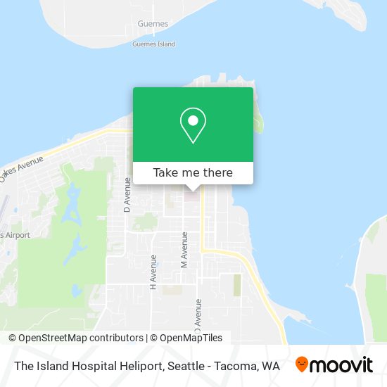 The Island Hospital Heliport map