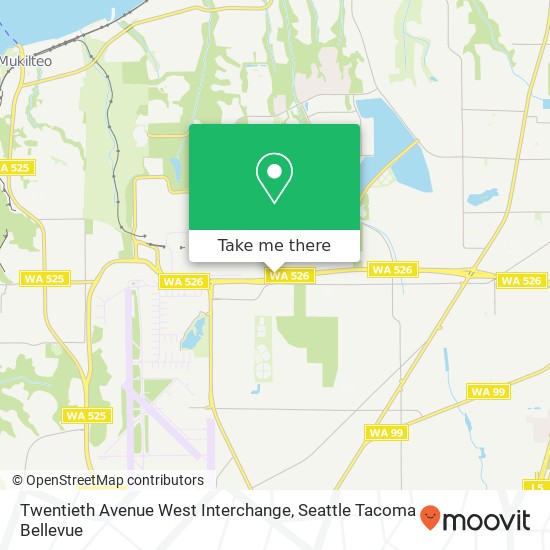 Mapa de Twentieth Avenue West Interchange