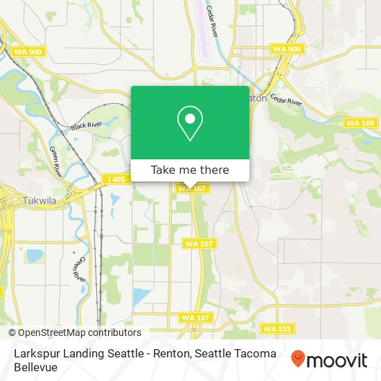 Mapa de Larkspur Landing Seattle - Renton