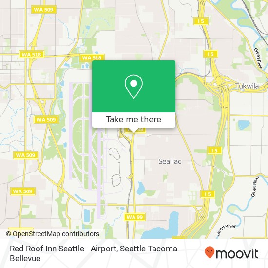 Mapa de Red Roof Inn Seattle - Airport