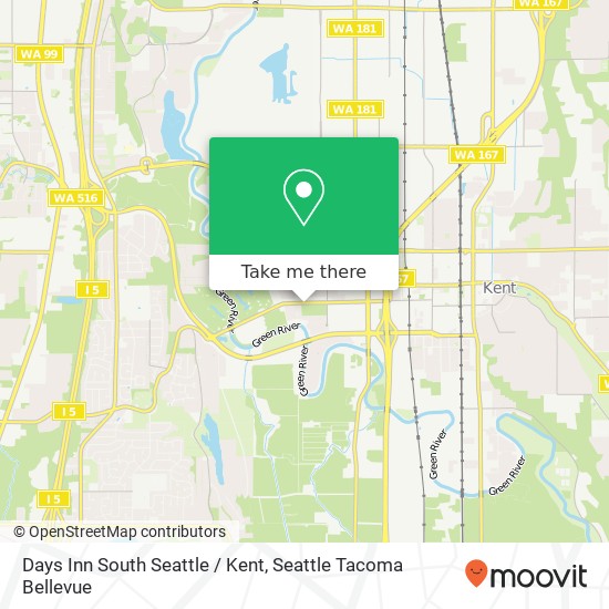 Mapa de Days Inn South Seattle / Kent