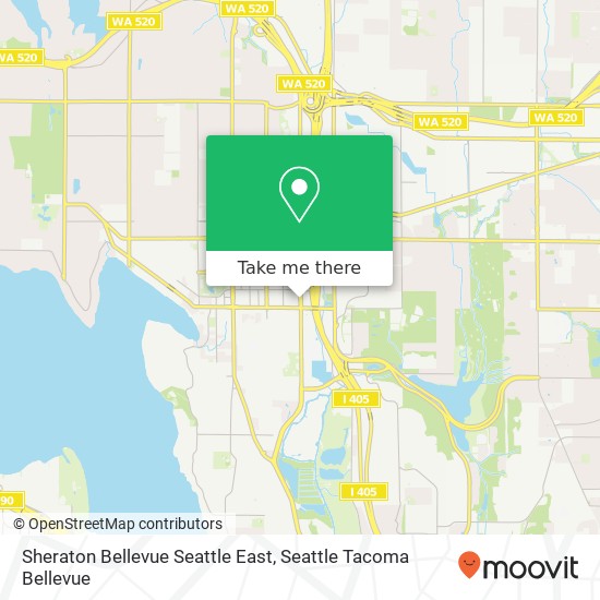 Sheraton Bellevue Seattle East map
