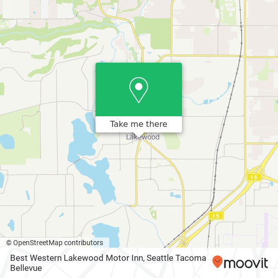 Mapa de Best Western Lakewood Motor Inn