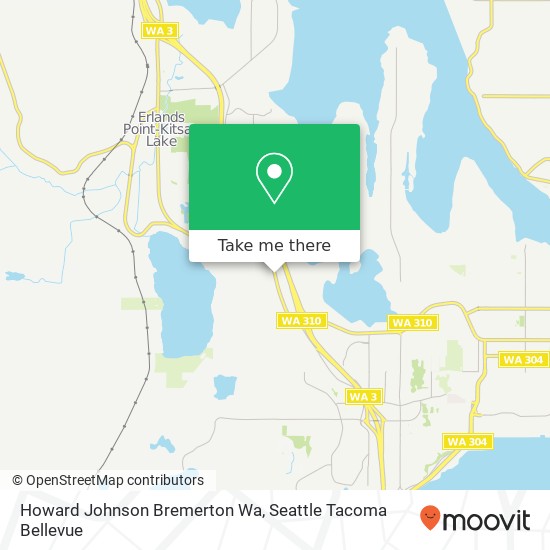 Howard Johnson  Bremerton Wa map