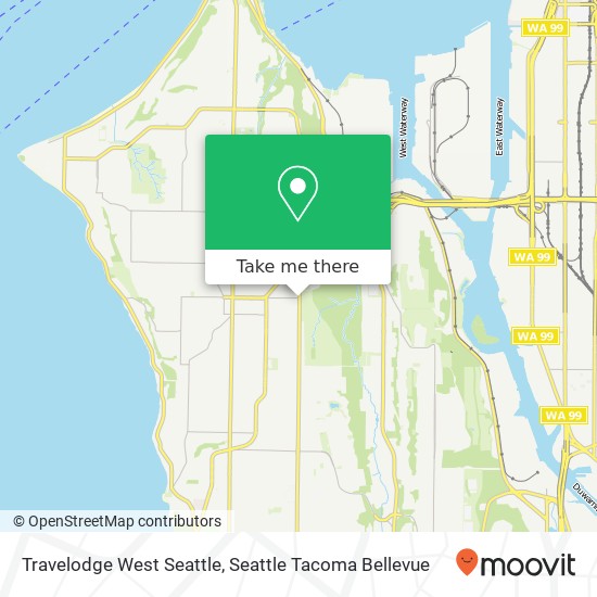 Mapa de Travelodge West Seattle
