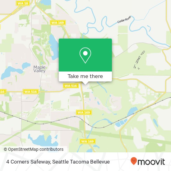 Mapa de 4 Corners Safeway