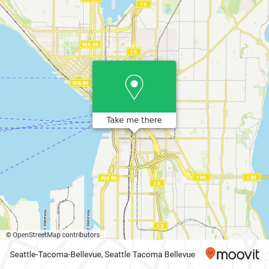 Mapa de Seattle-Tacoma-Bellevue