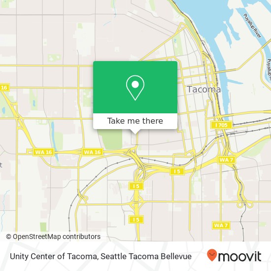 Mapa de Unity Center of Tacoma