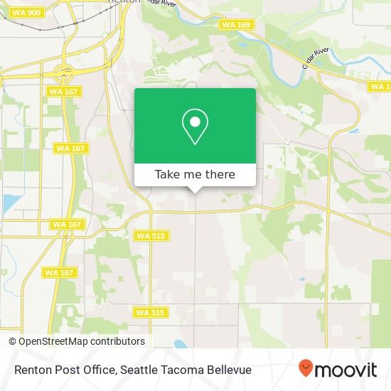 Renton Post Office map