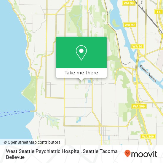 West Seattle Psychiatric Hospital map