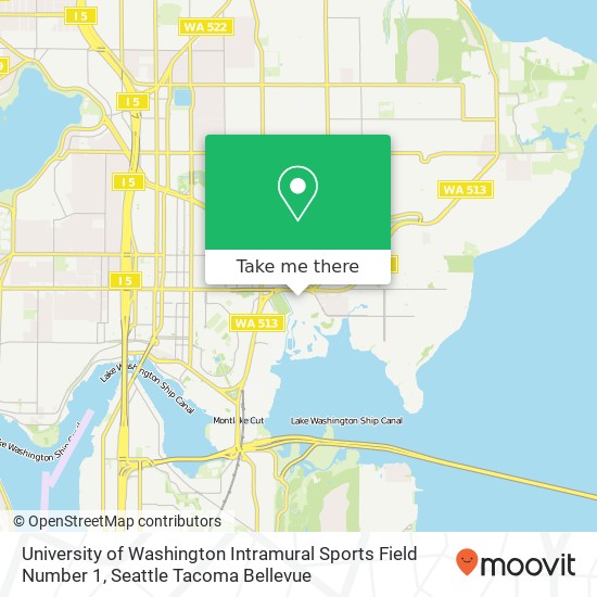 Mapa de University of Washington Intramural Sports Field Number 1
