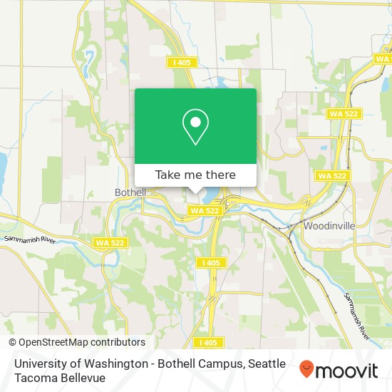 University of Washington - Bothell Campus map