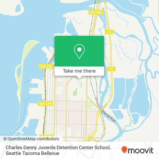 Mapa de Charles Denny Juvenile Detention Center School