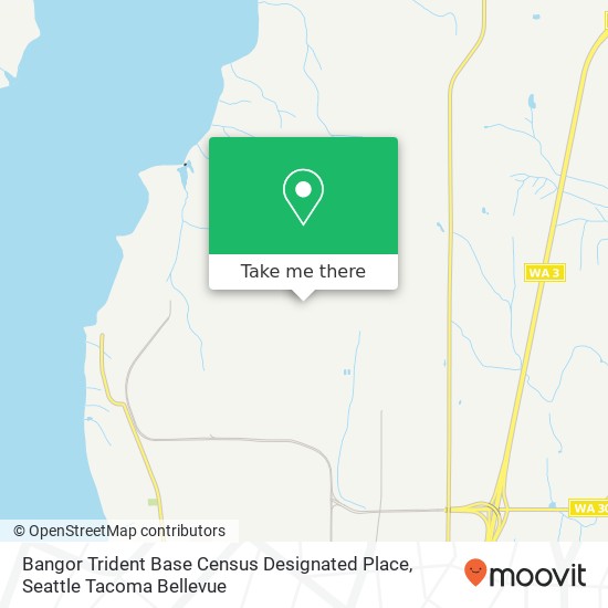 Mapa de Bangor Trident Base Census Designated Place