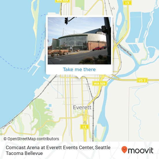 Comcast Arena at Everett Events Center map