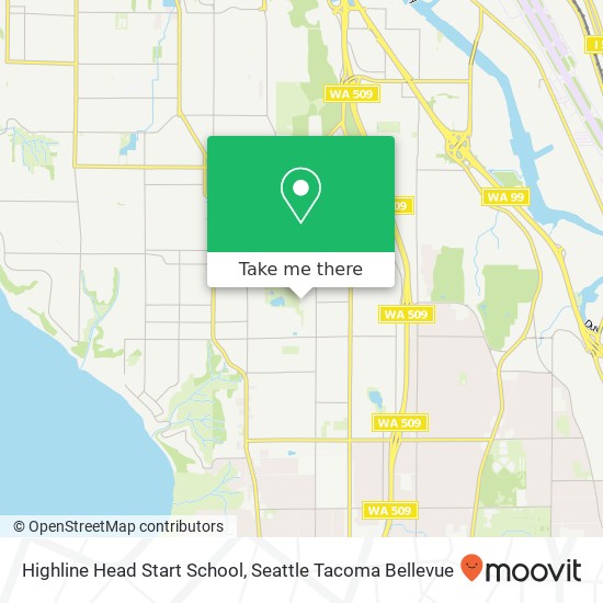 Highline Head Start School map