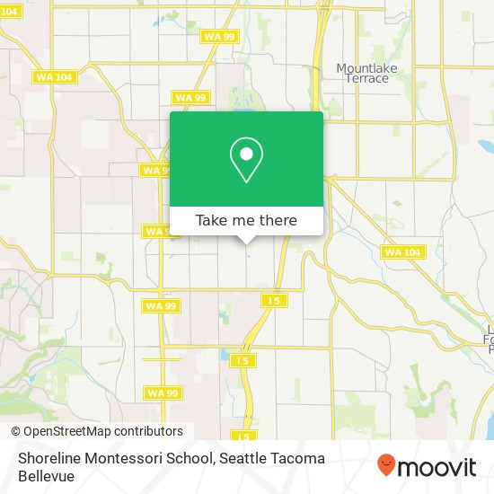 Shoreline Montessori School map