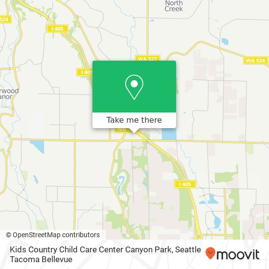 Mapa de Kids Country Child Care Center Canyon Park