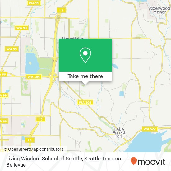 Living Wisdom School of Seattle map