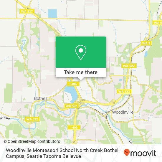 Mapa de Woodinville Montessori School North Creek Bothell Campus