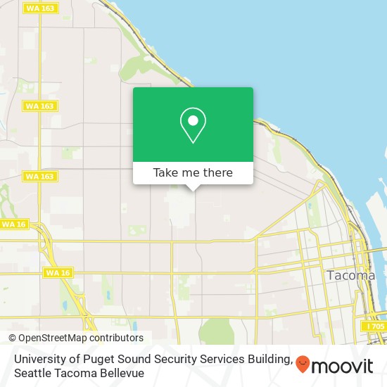 University of Puget Sound Security Services Building map