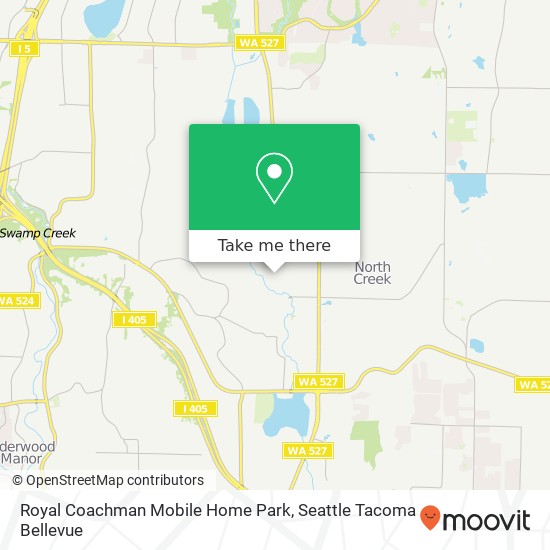 Royal Coachman Mobile Home Park map