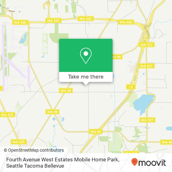 Fourth Avenue West Estates Mobile Home Park map