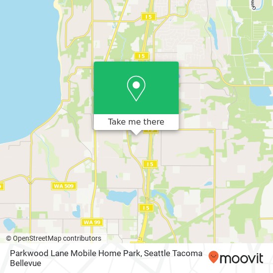 Mapa de Parkwood Lane Mobile Home Park