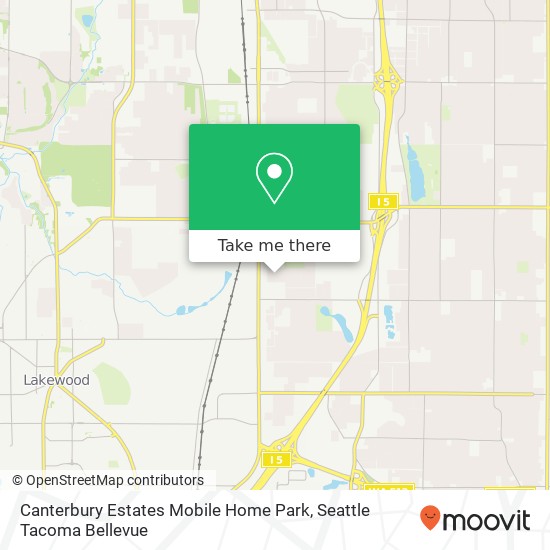 Canterbury Estates Mobile Home Park map