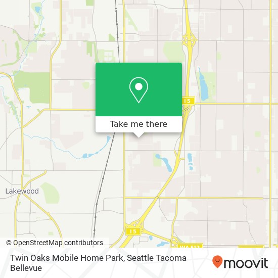 Mapa de Twin Oaks Mobile Home Park